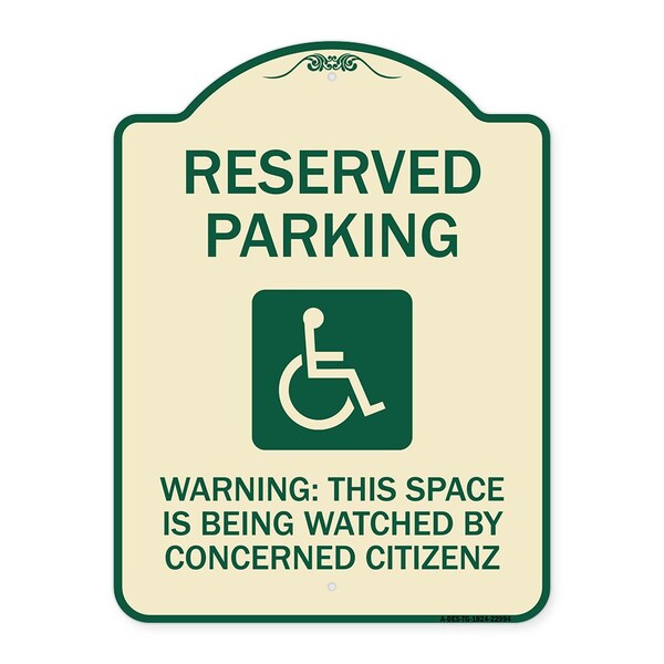 Reserved Parking Warning This Space Is Being Watched by Concerned Citizens, A-DES-TG-1824-22994